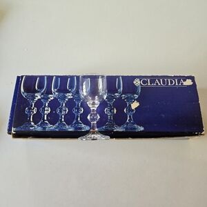 Claudia Bohemian Cordial Liqueur Glasses (6) 1 3/8 oz